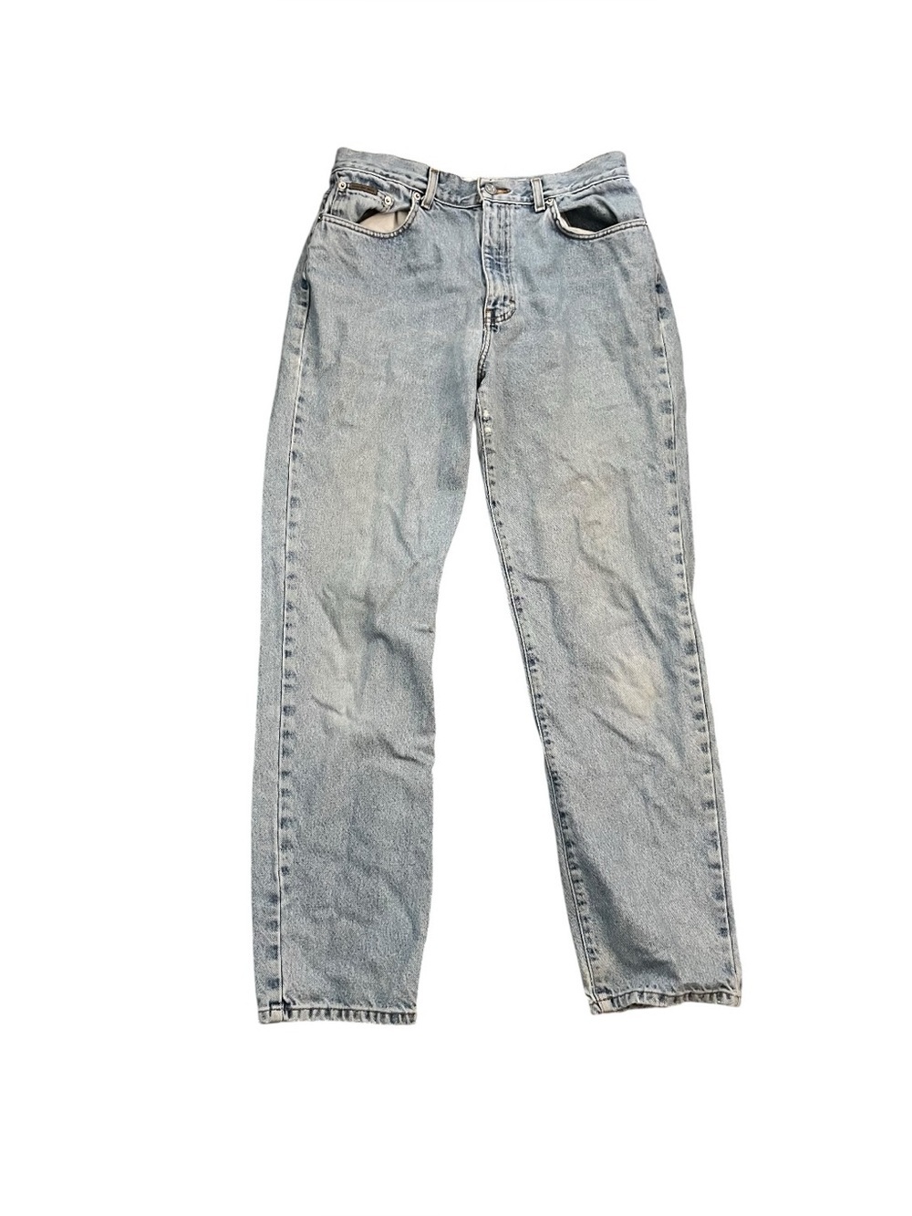 Vtg 90s Y2K Calvin Klein Jeans Easy Fit Straight Leg Jeans Light Wash 12